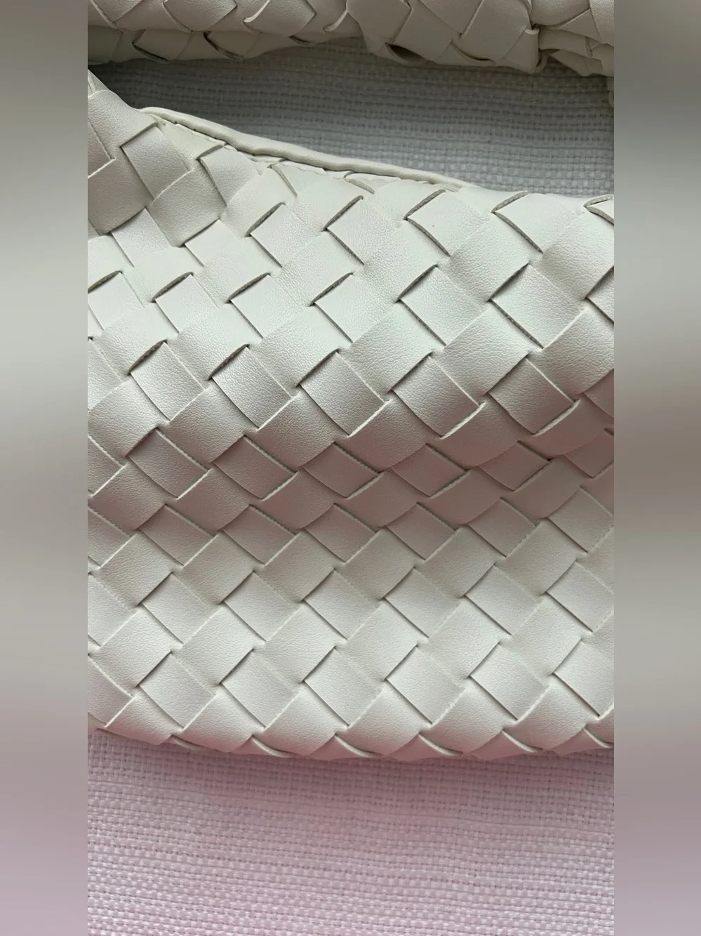Urban Expressions Lizbeth Ivory Woven Knot Clutch Bag Jodie Inspired Handbag